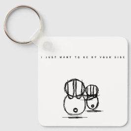 Chaveiro Pingente de Dia dos Namorados  Eu Só Quero Estar a