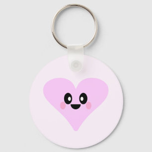 CHAVEIRO PINGENTE DE DIA DOS NAMORADOS KAWAII PINK HEART