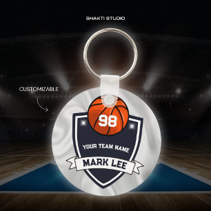 Chaveiro Pingente de Equipe de Basquete Personalizado