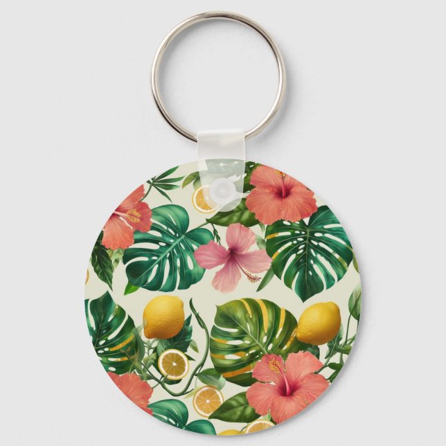 Chaveiro Pingente de Flor Fruta Tropical (Frente)