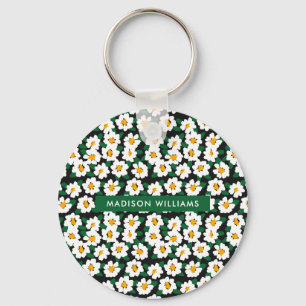 Chaveiro Pingente de Flor Monograma Minimalista Moderna