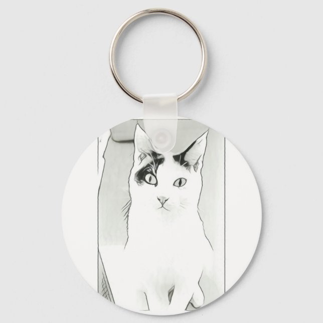 Chaveiro Pingente de Gato Fofo (Frente)