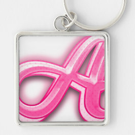 Chaveiro Pingente de Inicial A Rosa – Acessório de Monogram