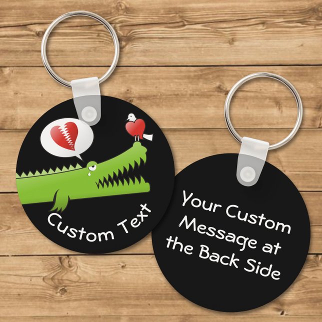 Chaveiro Pingente de jacaré apaixonado (Criador carregado)