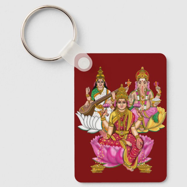 Chaveiro Pingente de Lakshmi Ganesha (Frente)