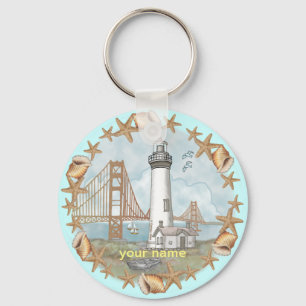 Chaveiro Pingente de Lanterna de California Shells