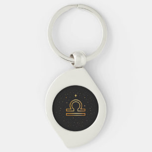 Chaveiro Pingente de Libra em Ouro Minimalista