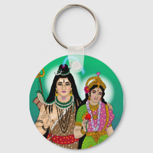 Chaveiro Pingente de Lord Shiv Parvati