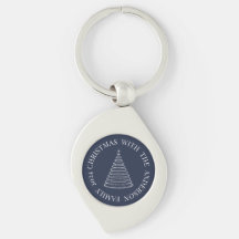 Pingente de metal personalizado de Natal azul mari