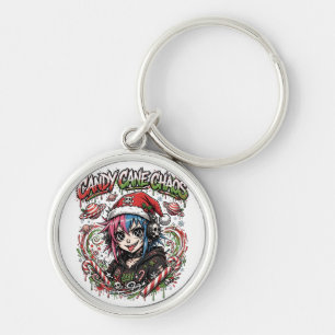 Chaveiro Pingente de Natal de Anime de Bastão de Doces Pres