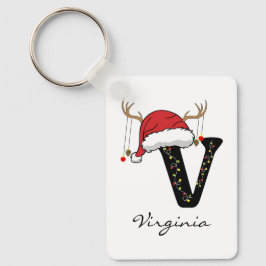 Chaveiro Pingente de Natal Personalizado com Alfabeto para