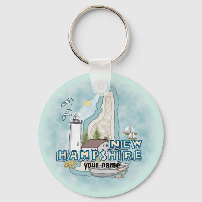 Chaveiro Pingente de New Hampshire Lighthouse (Frente)