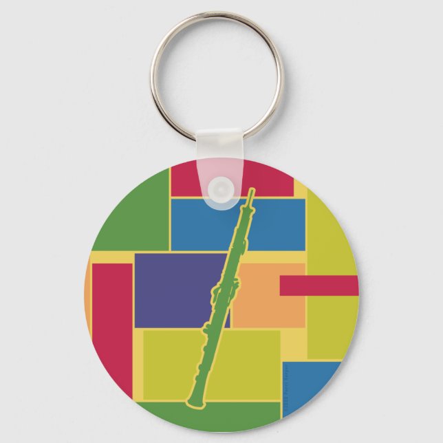 Chaveiro Pingente de Oboé Colorblocks (Frente)