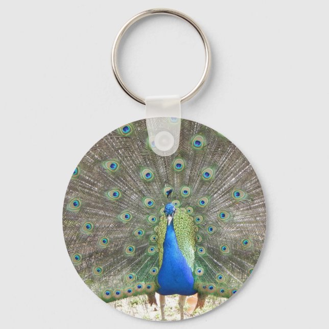 Chaveiro Pingente de Pavão (Frente)