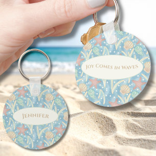 Chaveiro Pingente de Praia Boho Personalizado – Estrelas do