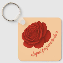 Chaveiro Pingente de Rosa com o Seu Nome