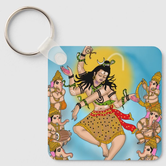 Chaveiro Pingente de Shiva Dançante (Frente)
