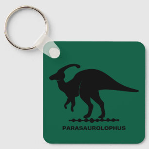 Chaveiro Pingente de Silhueta de Dinossauro Parasaurolophus