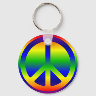 Chaveiro Pingente de Símbolo de Paz com Gradiente de Arco-í