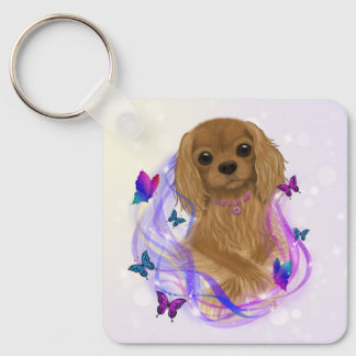 Chaveiro Pingente de Spaniel Cavalier King Charles Rubi
