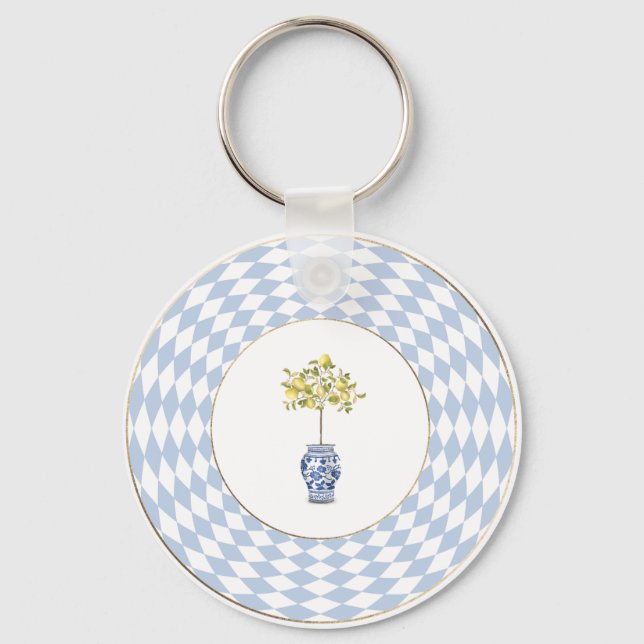 Chaveiro Pingente de topiária de limão (Frente)