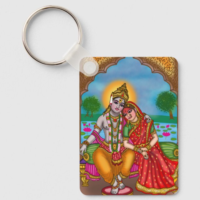 Chaveiro Pingente de Vitthal Rukmini | (Frente)