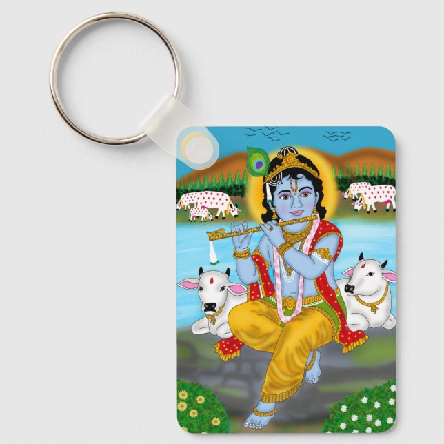 Chaveiro Pingente do Senhor Krishna  (Frente)