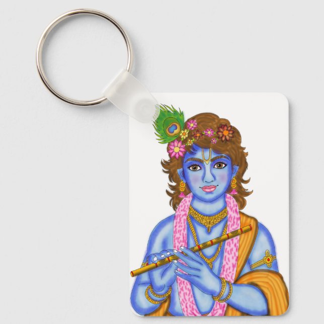 Chaveiro Pingente do Senhor Krishna (Frente)