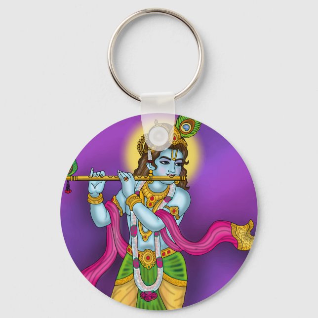 Chaveiro Pingente do Senhor Krishna (Frente)