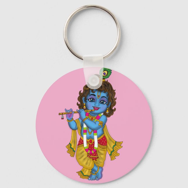 Chaveiro Pingente do Senhor Krishna (Frente)