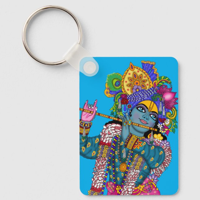 Chaveiro Pingente do Senhor Krishna (Frente)