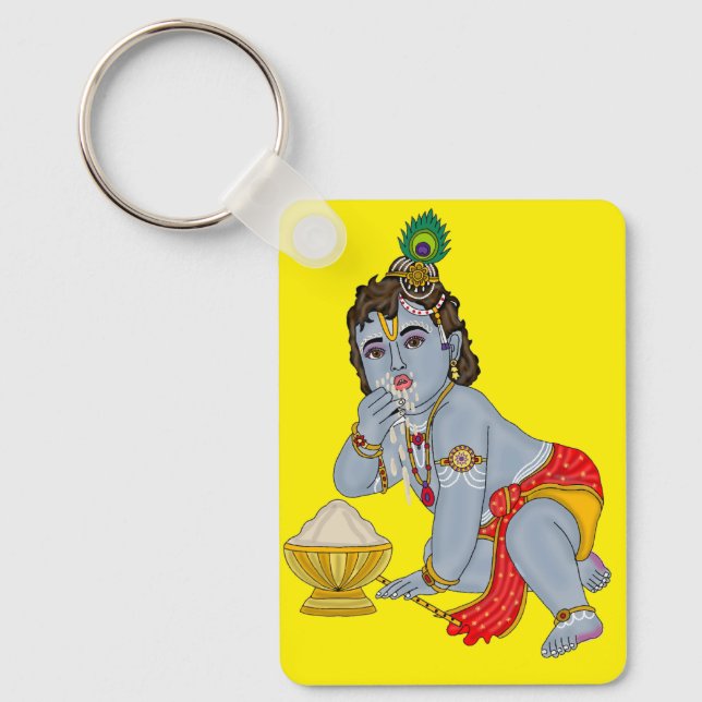 Chaveiro Pingente do Senhor Krishna (Frente)