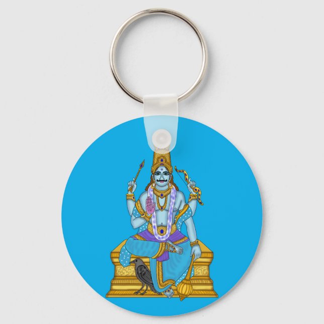 Chaveiro Pingente do Senhor Shani Dev (Frente)