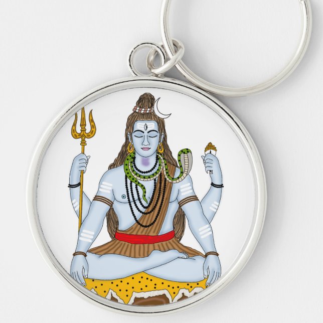 Chaveiro Pingente do Senhor Shiva (Frente)