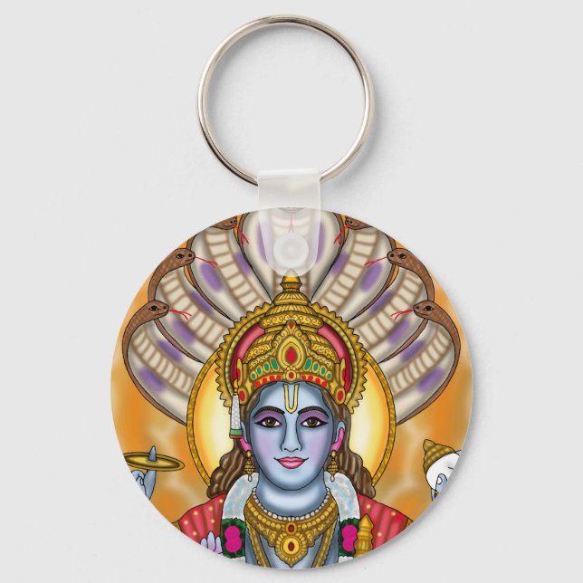 Chaveiro Pingente do Senhor Vishnu (Frente)