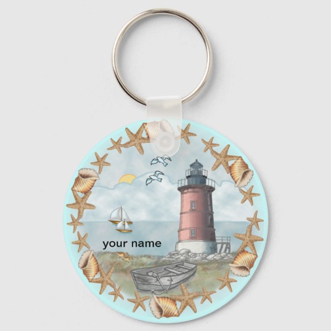 Chaveiro Pingente Farol Delaware Shells (Frente)