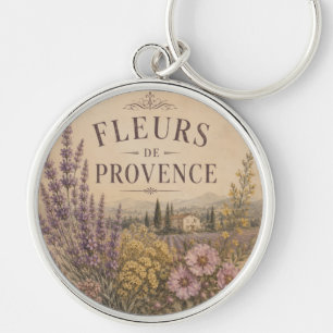 Chaveiro pingente flores de provence
