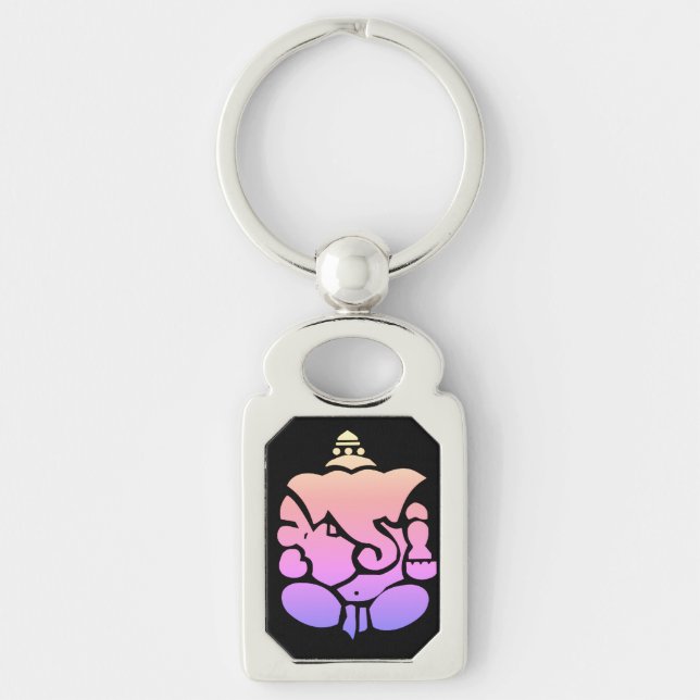 Chaveiro Pingente Ganesh - Deus Hindu da Riqueza e Sucesso (Frente)