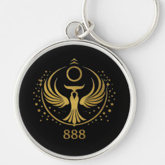 Chaveiro Pingente Gold Phoenix 888 | Sigilo Símbolo Espirit