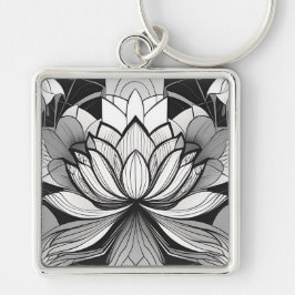 Chaveiro Pingente Lotus Art Déco