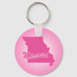 Chaveiro Pingente Missouri Estado Rosa