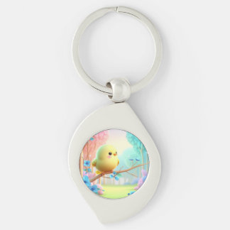 Chaveiro Pingente Pastel Bloom — Charme Floral para Bolsas