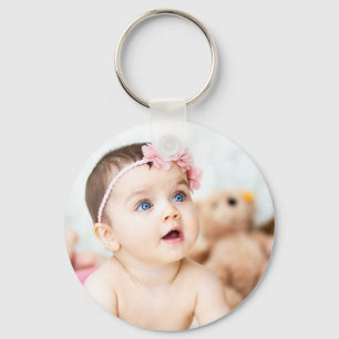 Chaveiro Pingente Personalizado com 2 Fotos de Crianças