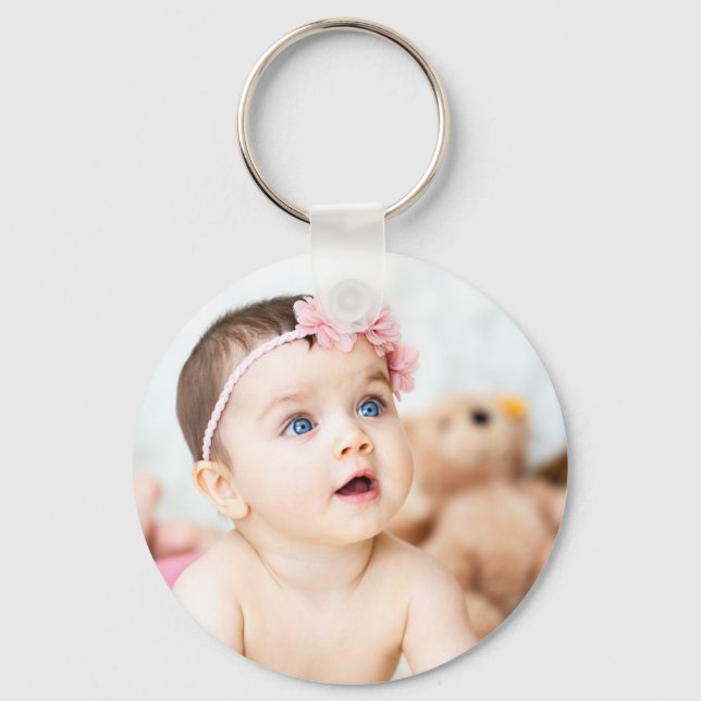 Chaveiro Pingente Personalizado com 2 Fotos de Crianças (Frente)