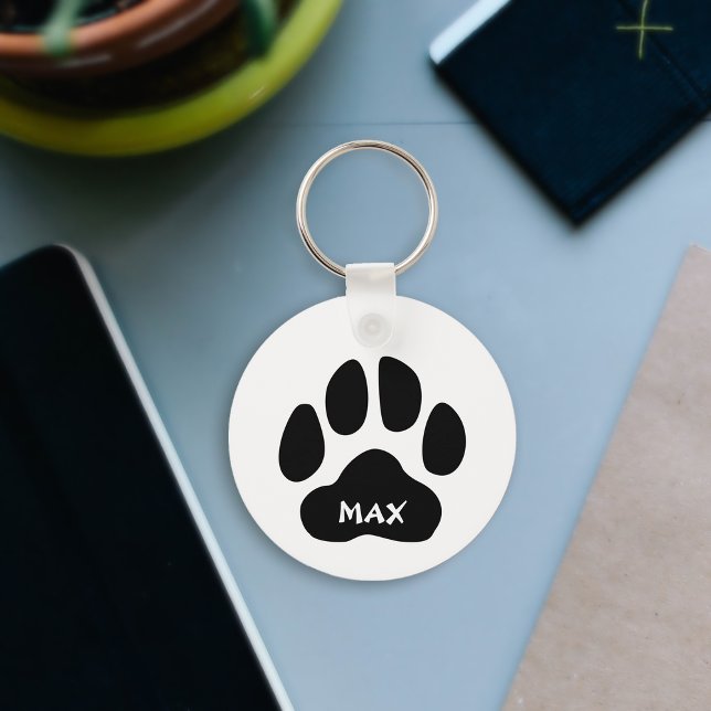 Chaveiro Pingente Personalizado com Pegada de Pata - Presen (Paw-some Keychain With Personalization! 🐾✨)