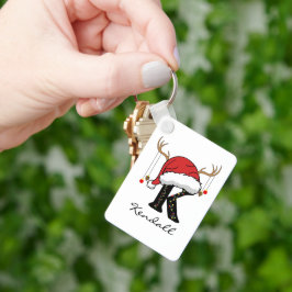 Chaveiro Pingente personalizado de Natal com monograma em q