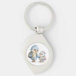 Chaveiro Pingente Premium Pássaros Azuis Pequenos