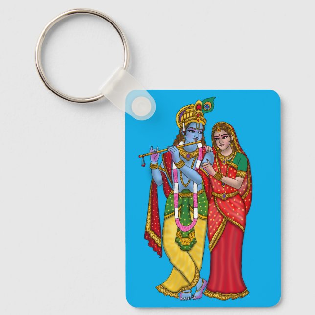 Chaveiro Pingente Radha Krishna (Frente)