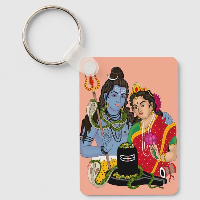 Chaveiro Pingente Shiva Parvati (Frente)