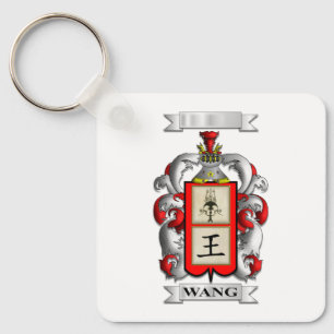 Chaveiro Pingente Wang Sobrenome e Escudo